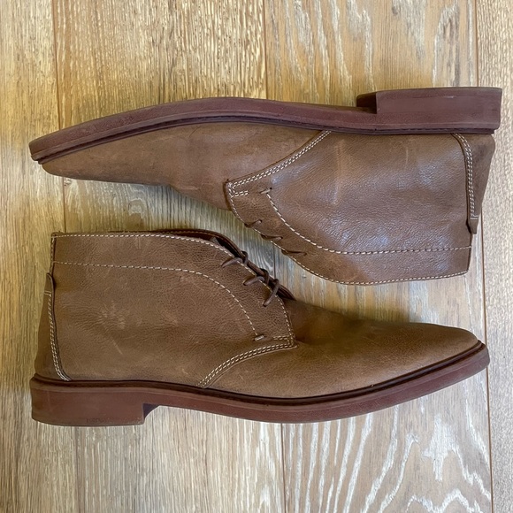 Aldo Leather Short Boots Light Brown Tan Colour